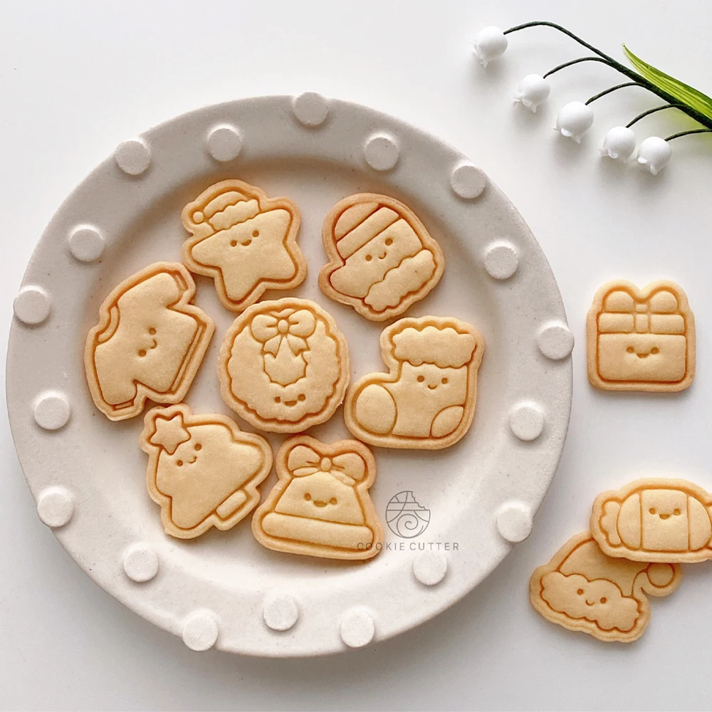 Di Natale mini Simpatico Pupazzo di Neve Pan di zenzero uomo Stampo per Biscotti Riutilizzabile 3D cartone animato Fondente Biscotto stampatore Cottura Torta Decorazione Strumenti