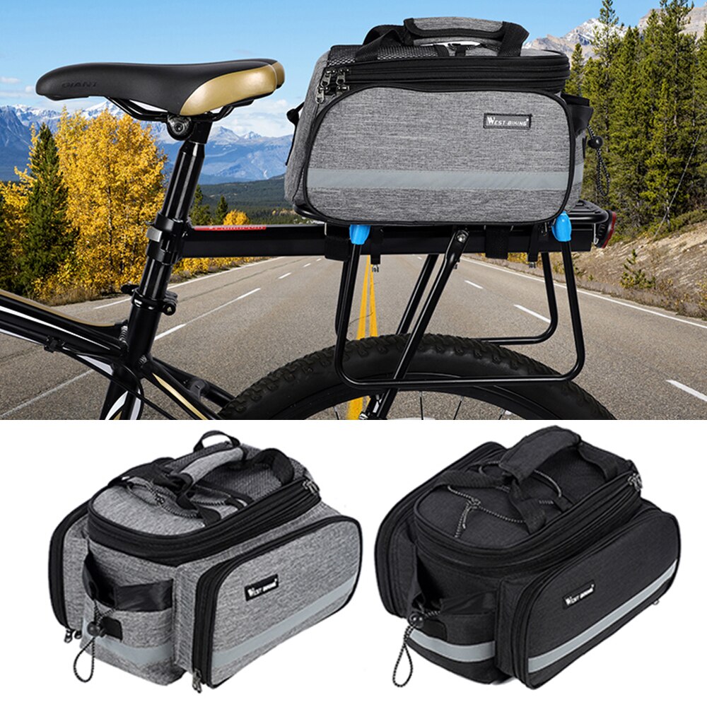 WEST BIKING Bicycle Bags Large Capacity Waterproof Cycling Bag Mountain Bike Saddle Rack Trunk Bags Luggage Carrier Bike Bag