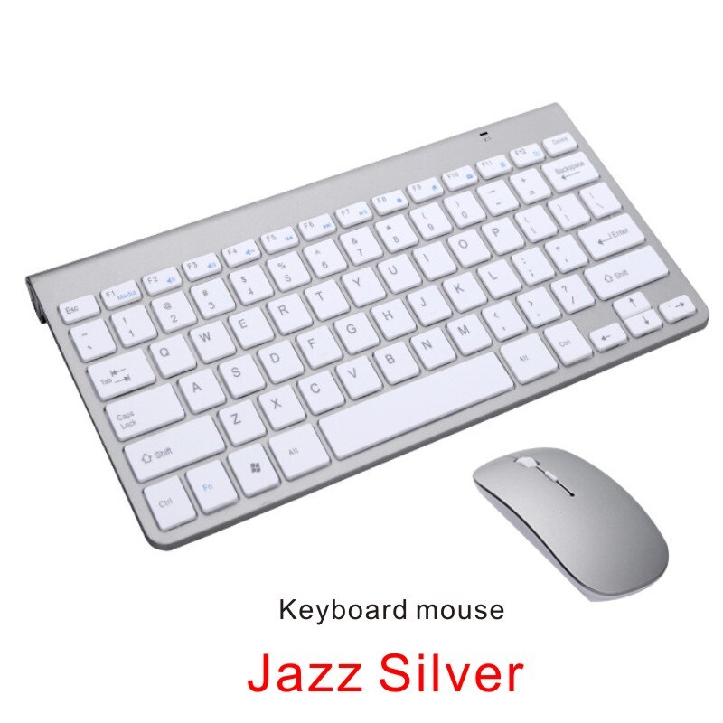 HXB Keyboard Mouse Wireless Keyboard and Mouse Combo MINI Ultra Slim Ergonomic Mouse Keyboard For Macbook Laptop PC Notebook MI: Suit Silver