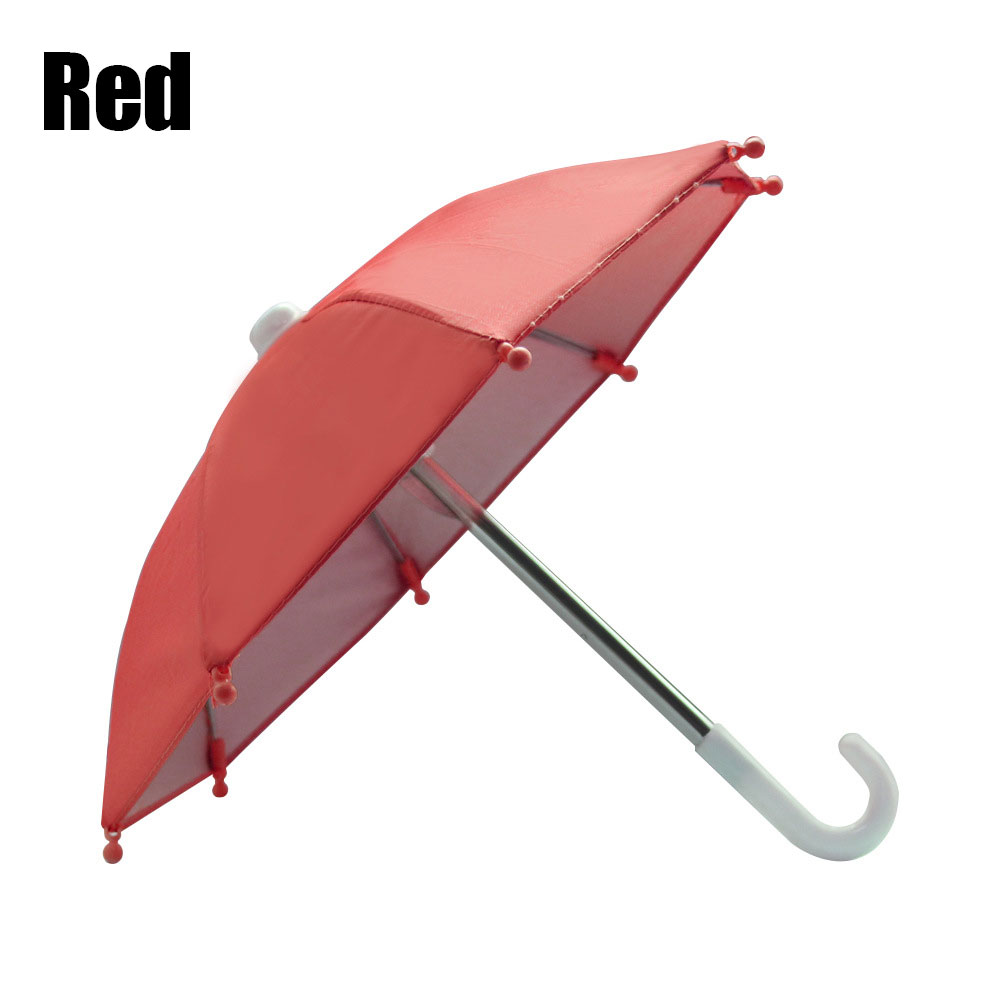 1 pièces support de téléphone pour moto Mini parasol parapluie accessoires de décoration de vélo accessoires de moto mobiles en Polyester: Rouge