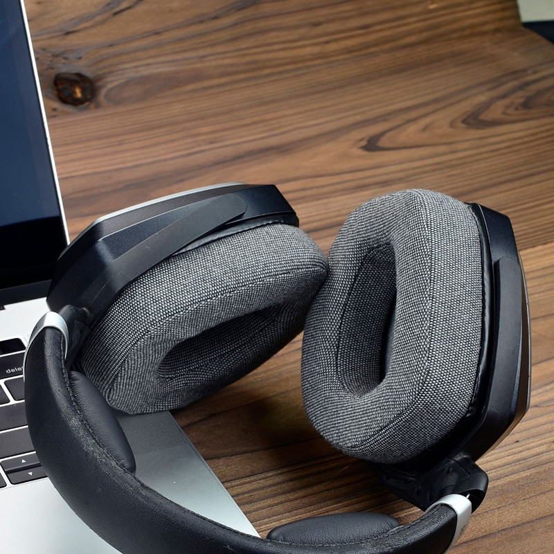 Ohrpolster für Sennheiser HDR RS165 RS175 RS185 RS195 Kopfhörer Ohrpolster Weiches Leder Erinnerung Schaum Schwamm Ohrenschützer mit Schnalle