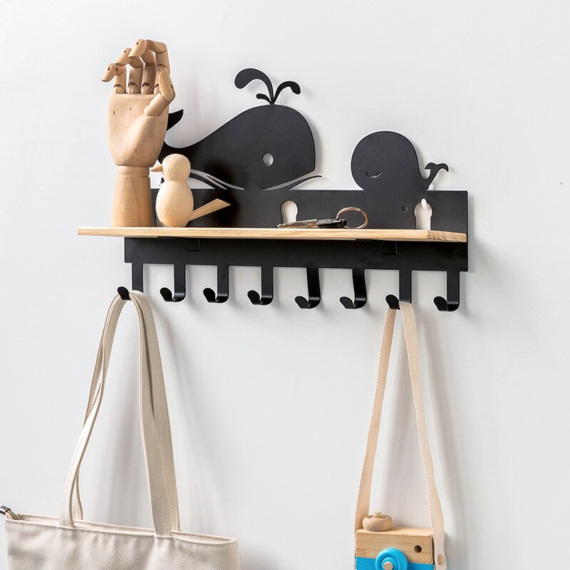 Wall Mount Hook Rail Kapstok Met 8 Rvs Haken Muur Haken Voor Thuis Kast Organisatie Voor Hoed Handdoek portemonnee Gewaden