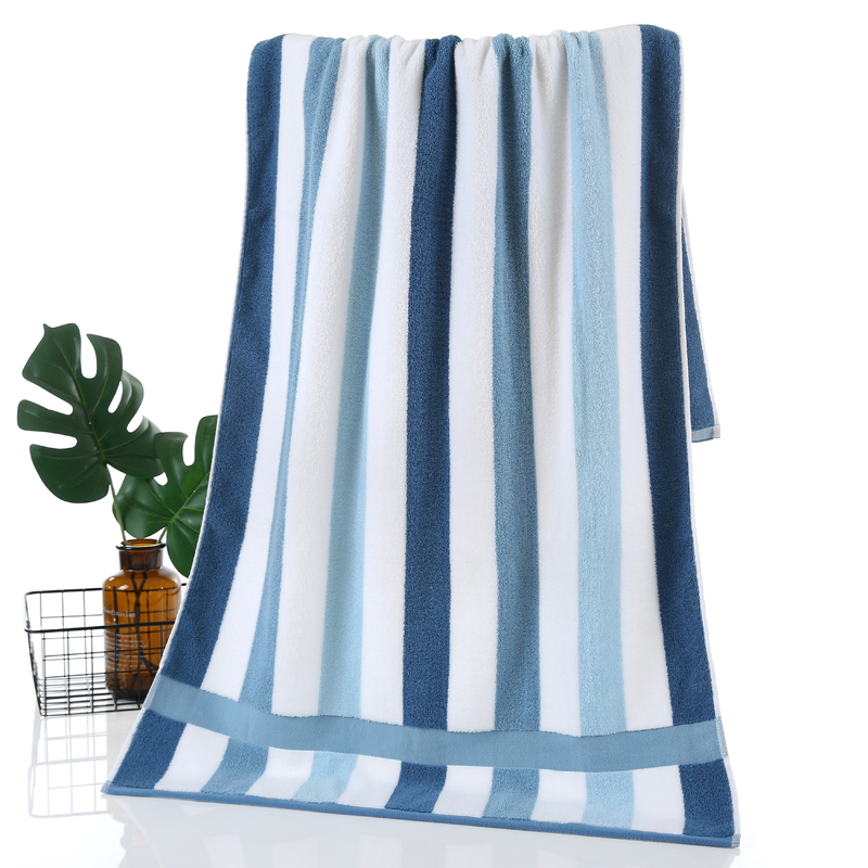 Luxury Hotel Spa Bath Towel Turkish Cotton Bath Towels Natural Ultra Absorbent Eco-Friendly Beach towel Bathroom Sets For home: Blue