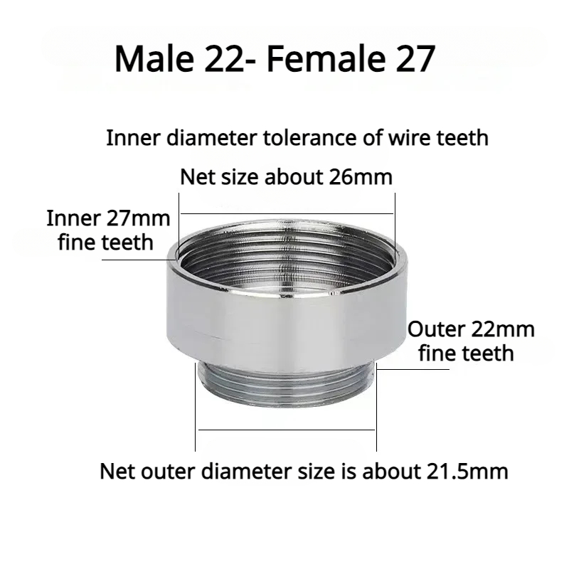 1 teile/los M22 zu M20 M18 M28 Gewinde Edelstahl Stecker Wasserhahn Gelenke Wasserfilter Zubehör Küche Wasserhahn Adapter: green