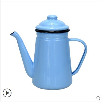 1.1L Emaille Koffiepot Hand Waterkoker Inductie Fornuis Gasfornuis Universele Emaille Vintage Waterkoker Waterkoker Theepot: 7