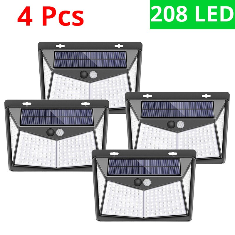 WAKYME 288 LED Solar Light Outdoors Motion Sensor Wall Light Garden Pathway Street Lamp Waterproof Solar Powered Floodlight