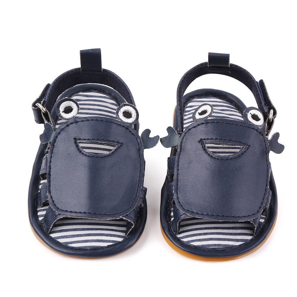 Sandales en cuir pour bébés garçons et filles, chaussures d'été à la , semelle en caoutchouc, adorables chaussures pour -nés, motif Animal de dessin animé