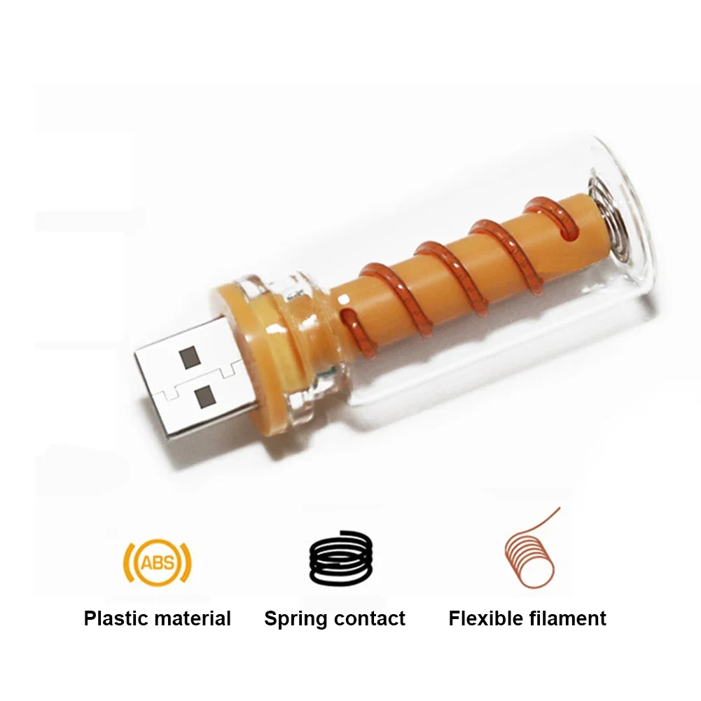 Bombilla LED USB con filamento en espiral, atenuación táctil, 5V, bombillas LED Retro, luz nocturna de 1W, iluminación LED decorativa incandescente para acampar, 1 ud.