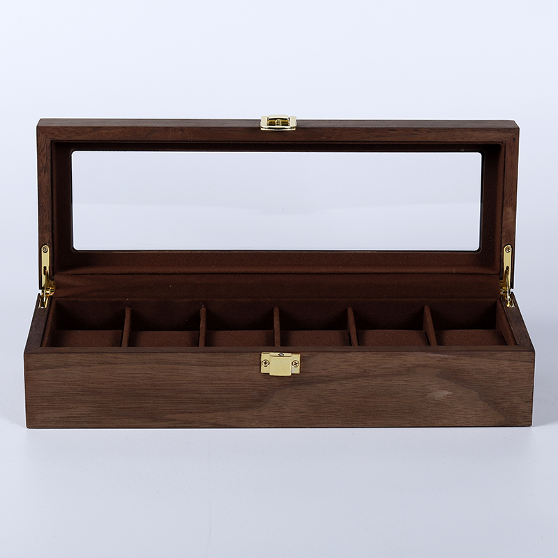 WisePoint Horlogebox, 10 sleuven/6 sleuven, houten horlogebehuizing, horlogehouder met afneembare kussens, retro horlogedoos, horloge-opbergdoos voor horloges (3-sleuf