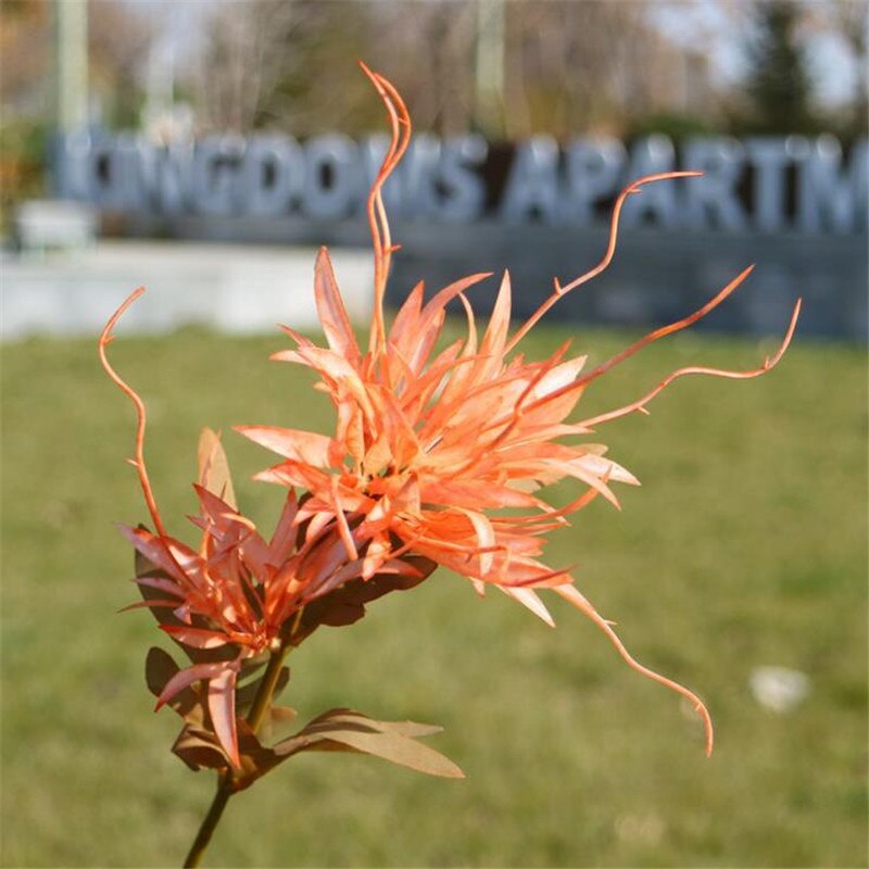 20Pcs Falso Epiphany (2 teste/pezzo) 24.41 "lunghezza di Simulazione Epiphyllum Oxypetalum per la Casa di Cerimonia Nuziale Fiore Artificiale Decorativo: 09