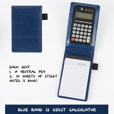 A7 Portable Work Notebook Portable Notebook With Calculator Multi-Function Notes A Variety Of Portable And Compact: B blue