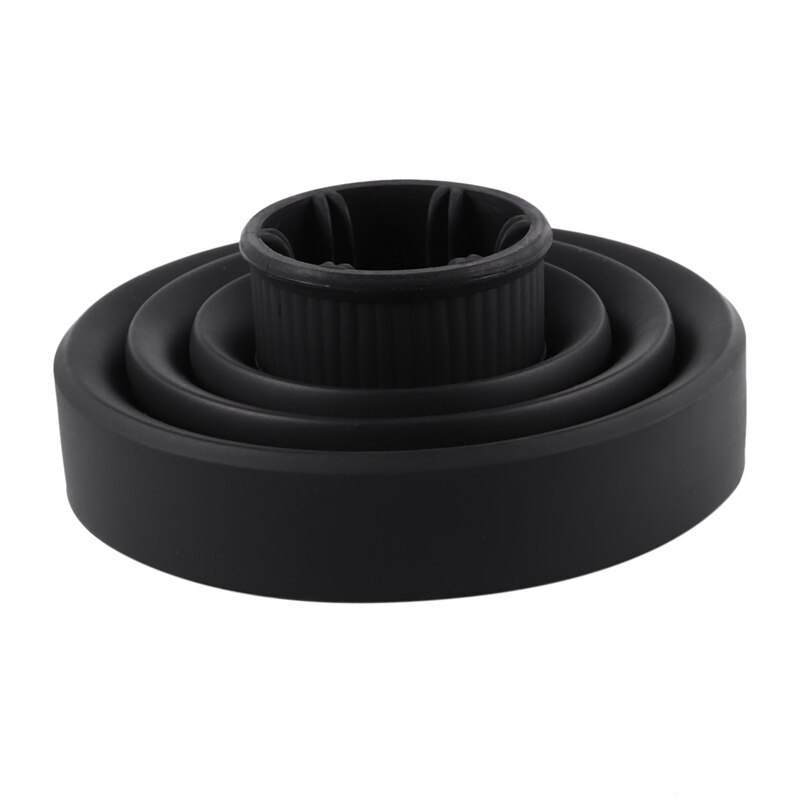Mode Föhn Diffuser Cover Opvouwbare Föhn Kap Blower Kapsalon Curly Styling Haarverzorging-Zwart