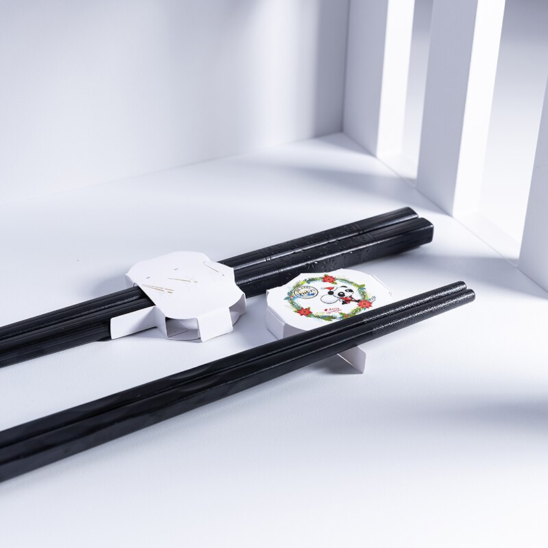 Piioy Kerst Eetstokjes Zwart Kersenbloesems Pps Sushi Snelle Eten Noedels Herbruikbare Sticks Chinese Servies Keuken Benodigdheden