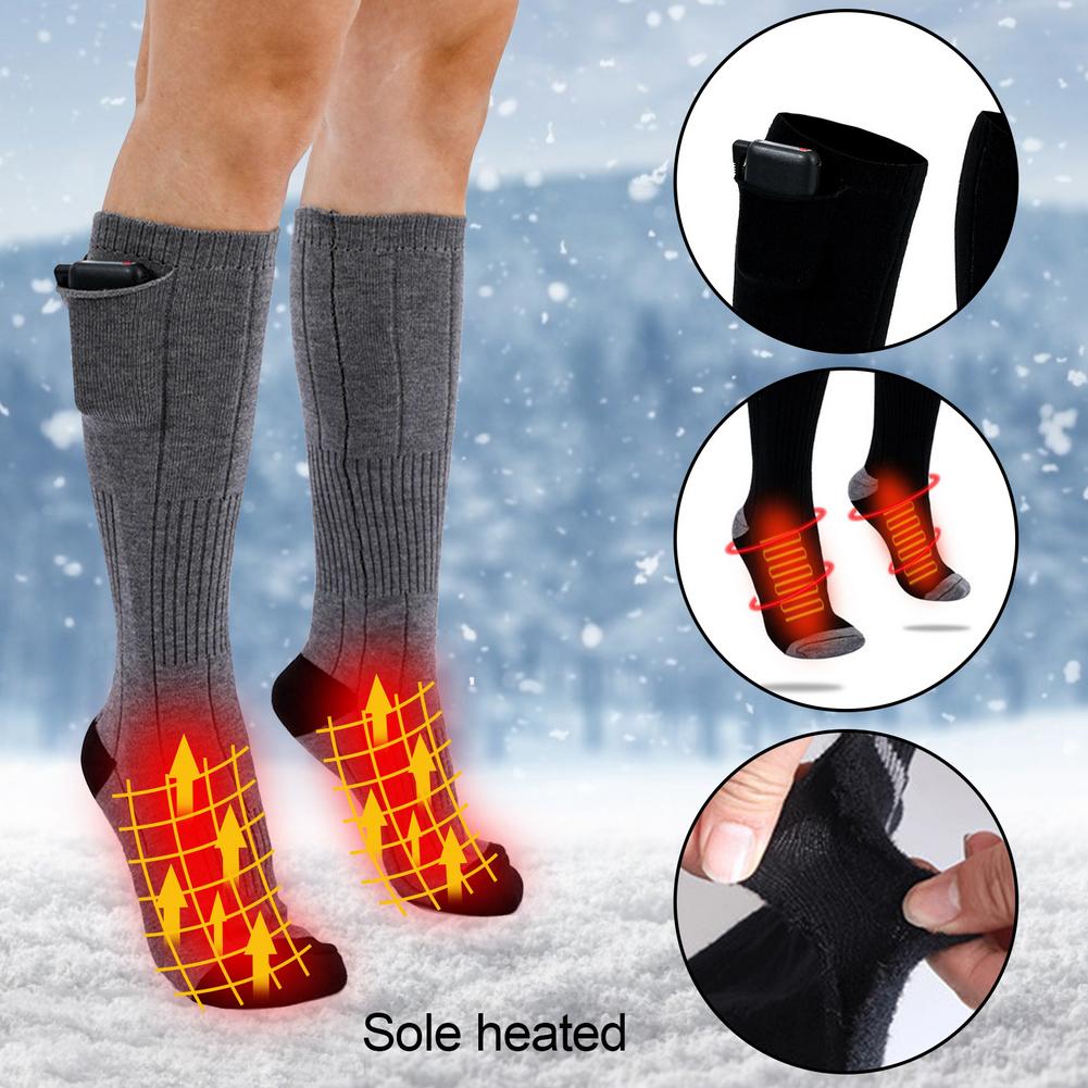 Heated Socks - 2000mAh Battery - 3 Temperature Settings - Unisex Carbon Fiber Heating