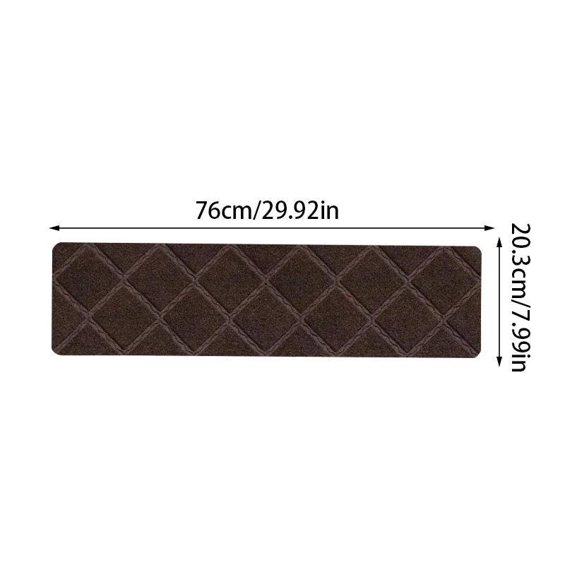 Polymères de bande de roulement auto-adhésifs doux pour la maison, tapis d'escalier, tapis de protection, non ald, motifs multiples, absorbant, 76x20.3cm, 8 pièces