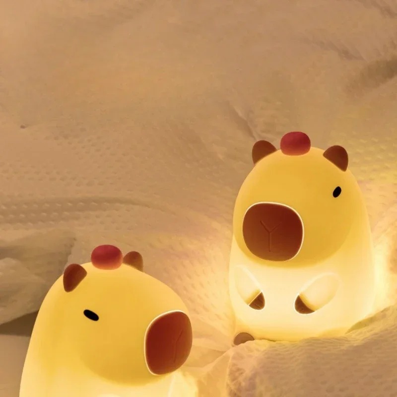 Veilleuse en plastique dauphin mignon, cochon d'inde, batterie, de décoration de bureau, papeterie , 2025