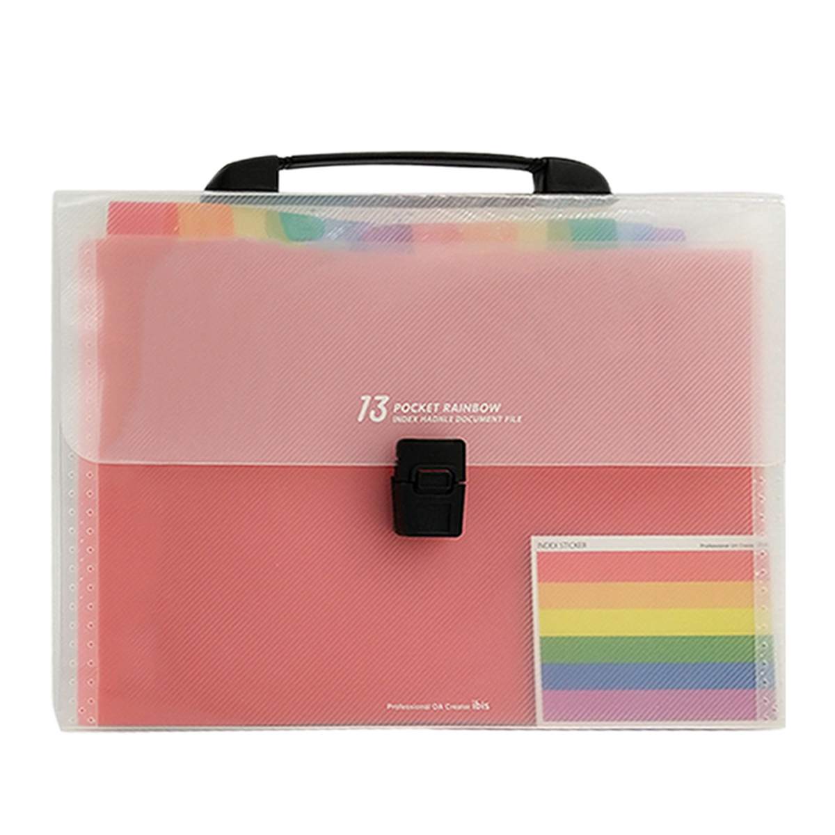 13 Layers Plastic Rainbow Color A4/A6 File Folder Small Document Bags Expanding Wallet Bill Folders for Documents