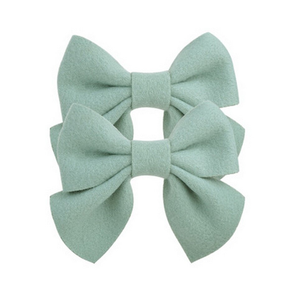 2 stuks/set schattige strik haarspeldjes voor kinderen effen haarstrikken haarspeldjes babymeisjes vlinder haarspeld peuter haarspeldje roze accessoire: Kleur 11