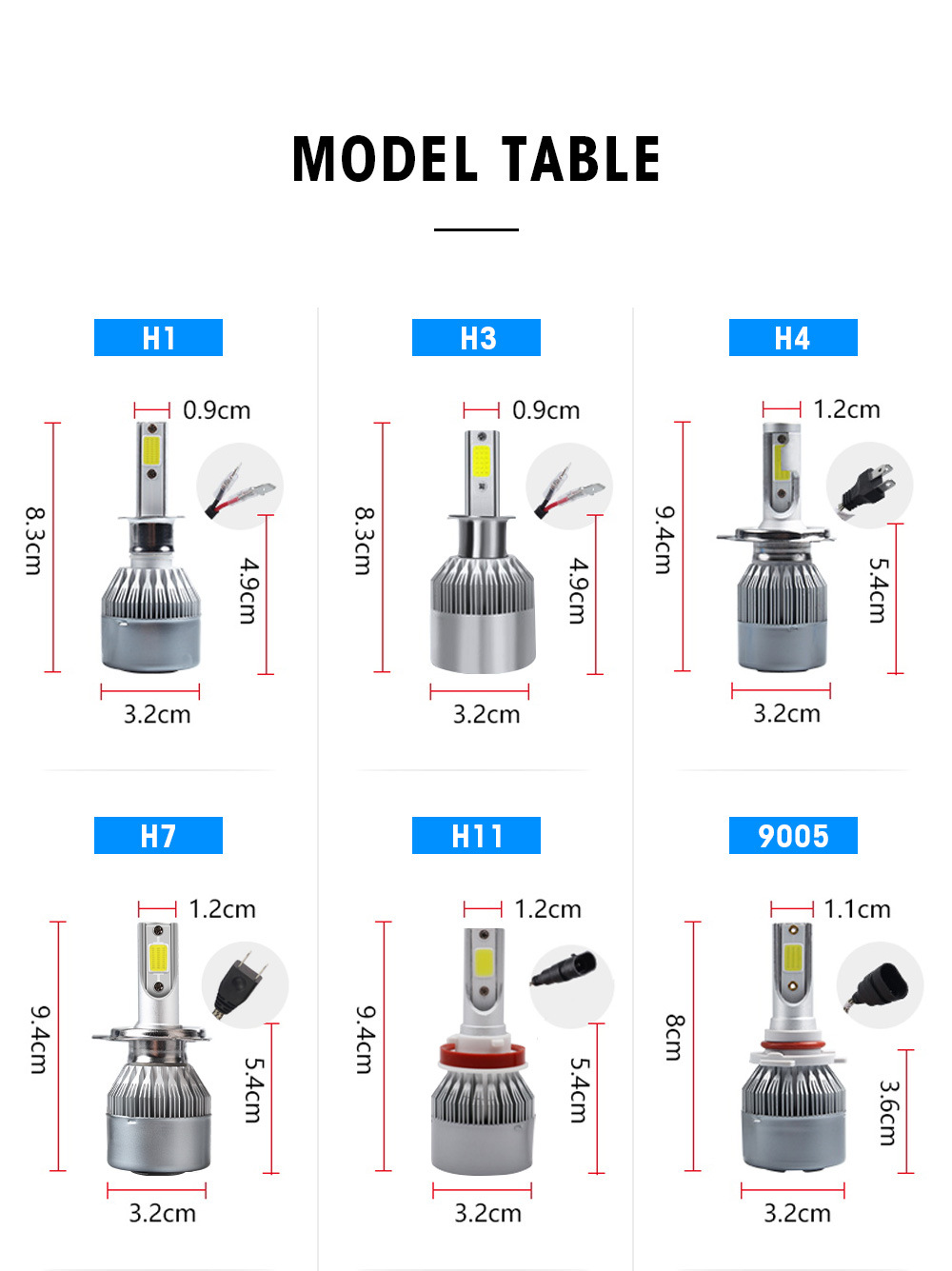 Koplampen H7 H4 H1 H11 Led Autolichten 6000k Auto Lamp Voor Auto Koplamp Lamp Koplamp Led lampen Led Lampen N7 H11 Fog Led