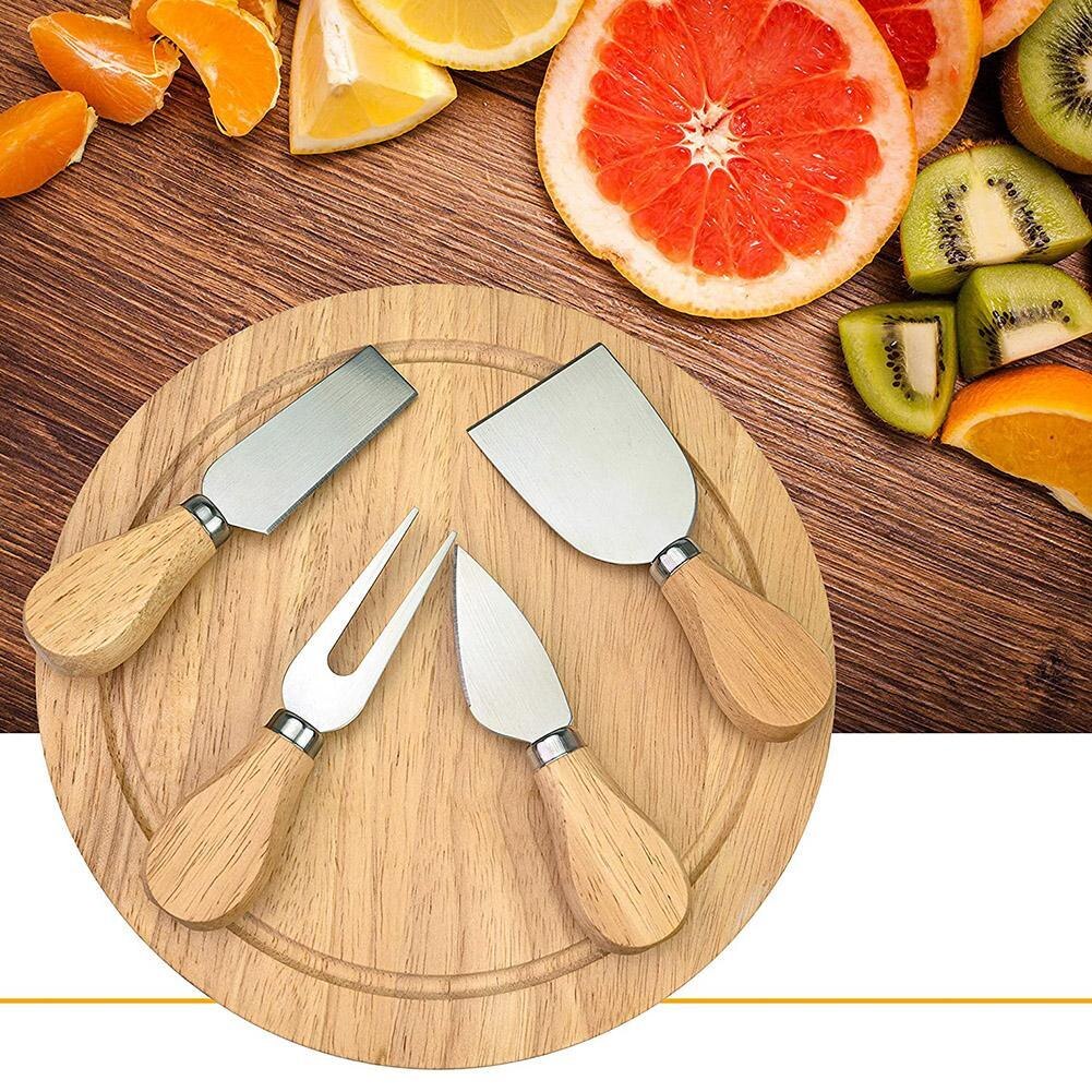 Rubber wood cheese board cheese pizza cutting plate cheese board cheese