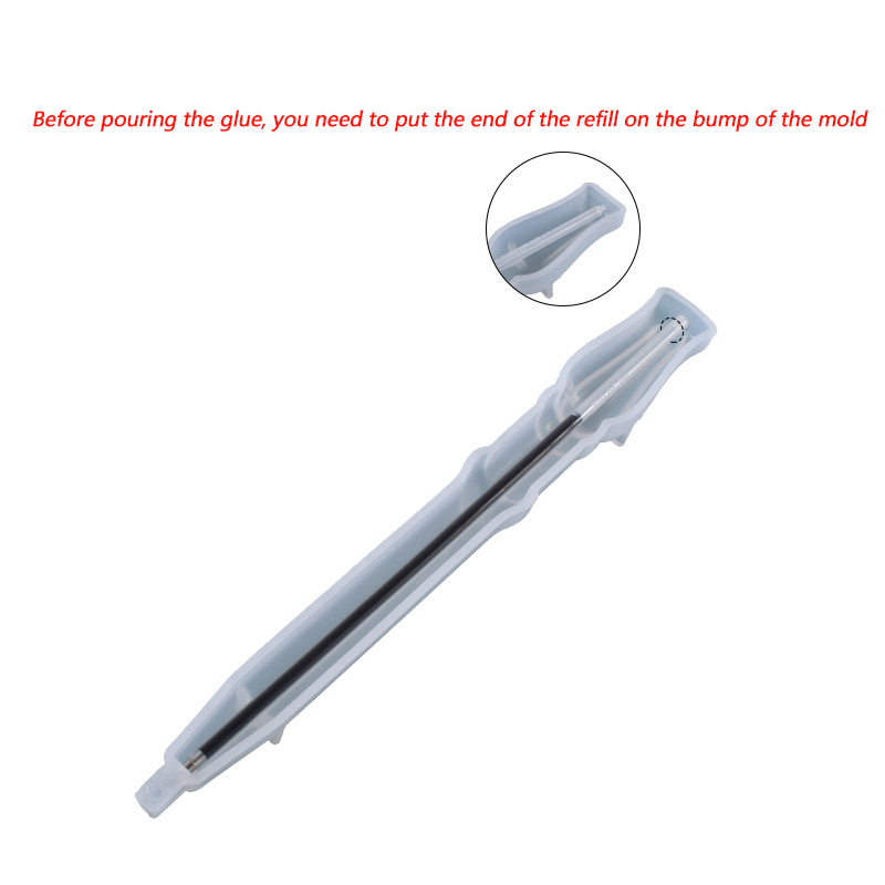 Moule en Silicone pour stylo à bille magique en résine cristal, moule en résine époxy fait à la main, fournitures d&#39;outils de moulage