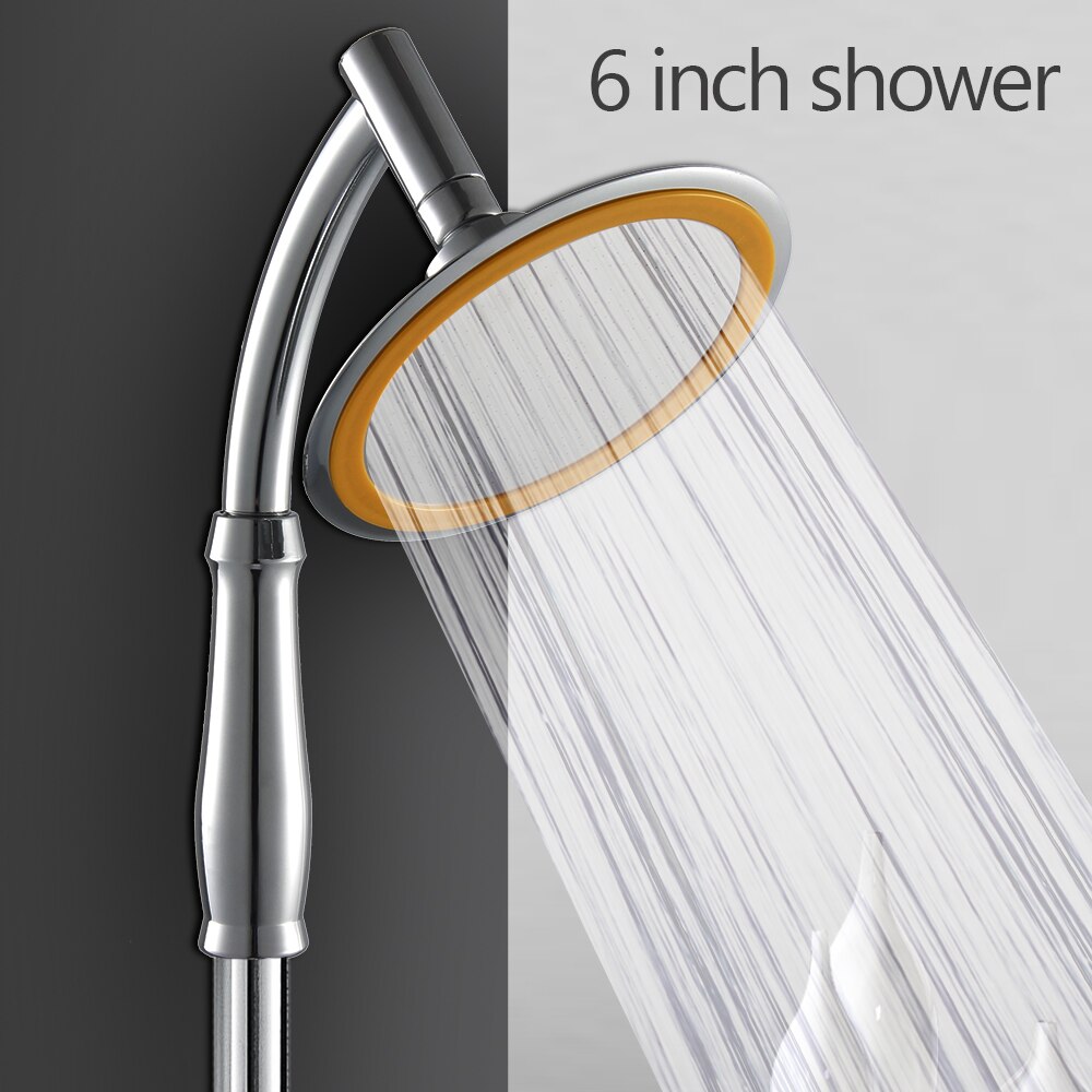 EVERSO Luxury Rain Shower Head 6 Inch Handheld Set Anion High Pressure Bathroom Rainfall Gadgets Water Saving Showerhead