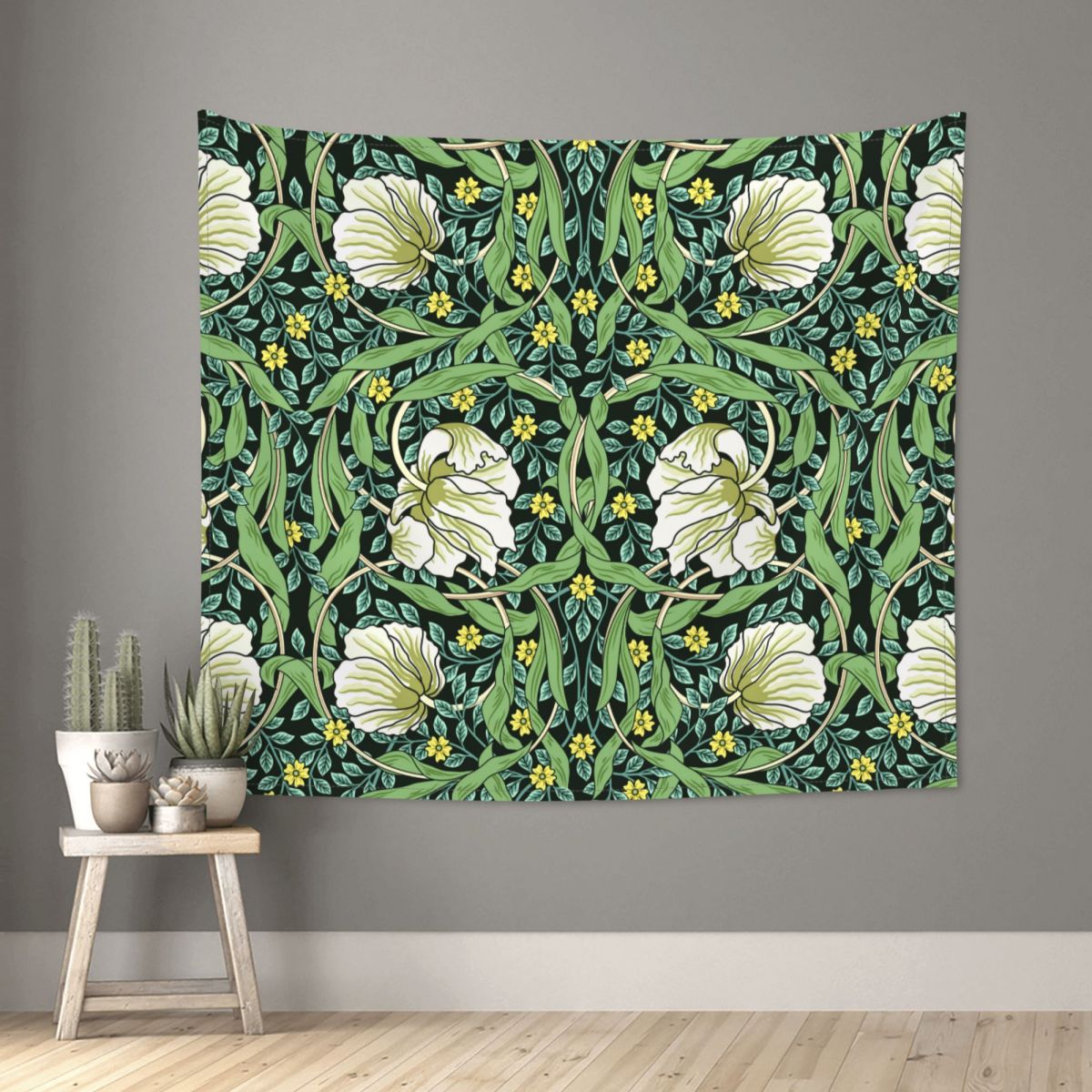 William Morris Tapestry Wall Hanging Hippie Polyester Tapestries Green Fantasy Blanket Dorm Decor Tapiz