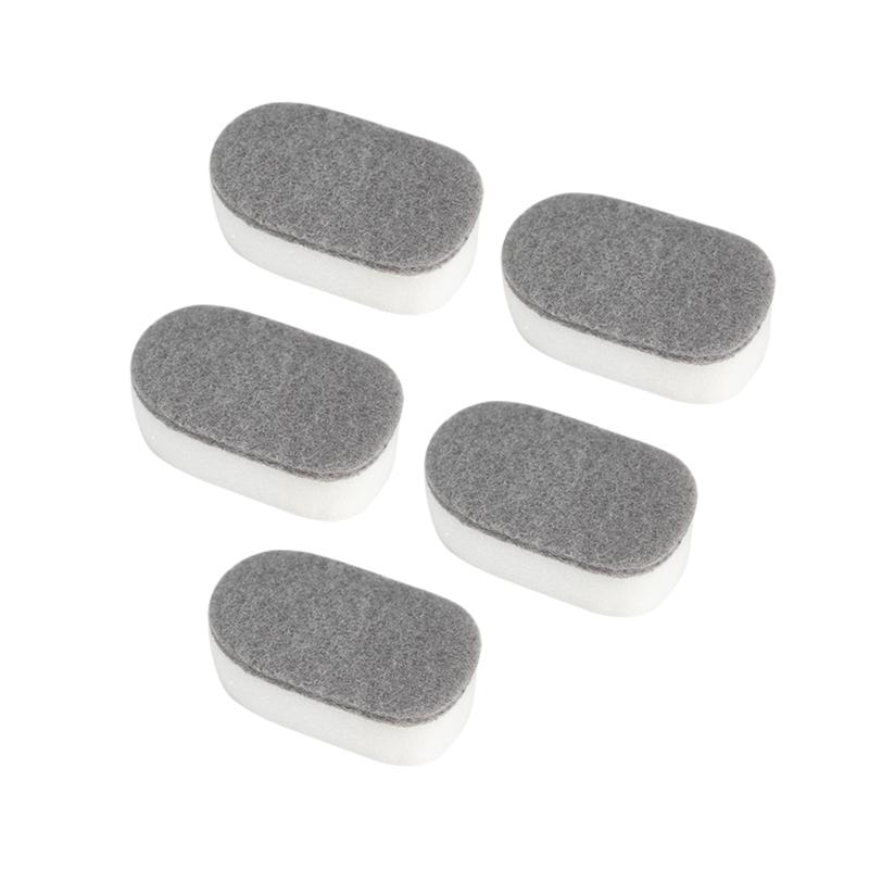 5pcs Household Sponge Scouring Pad Home Kitchen Dishwashing Sponge Cleaning Pad Sponge Cloth (Grey + White)