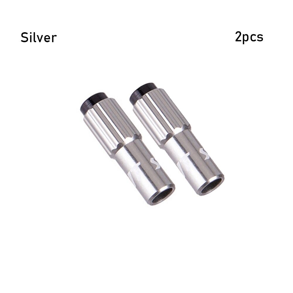 Micro Adjustable Screws MTB Bike Brake Cable Gear Shift Connector Bike Shifter Cable Line Parts Regulator Adjust Housing Caps: Titanium 2pcs