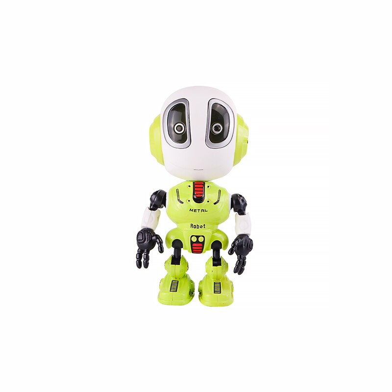 Alloy Intelligent Recording Talking Robot Voice Dialogue Cute Early Education Mini Intelligent Robots Doll Toy: light green