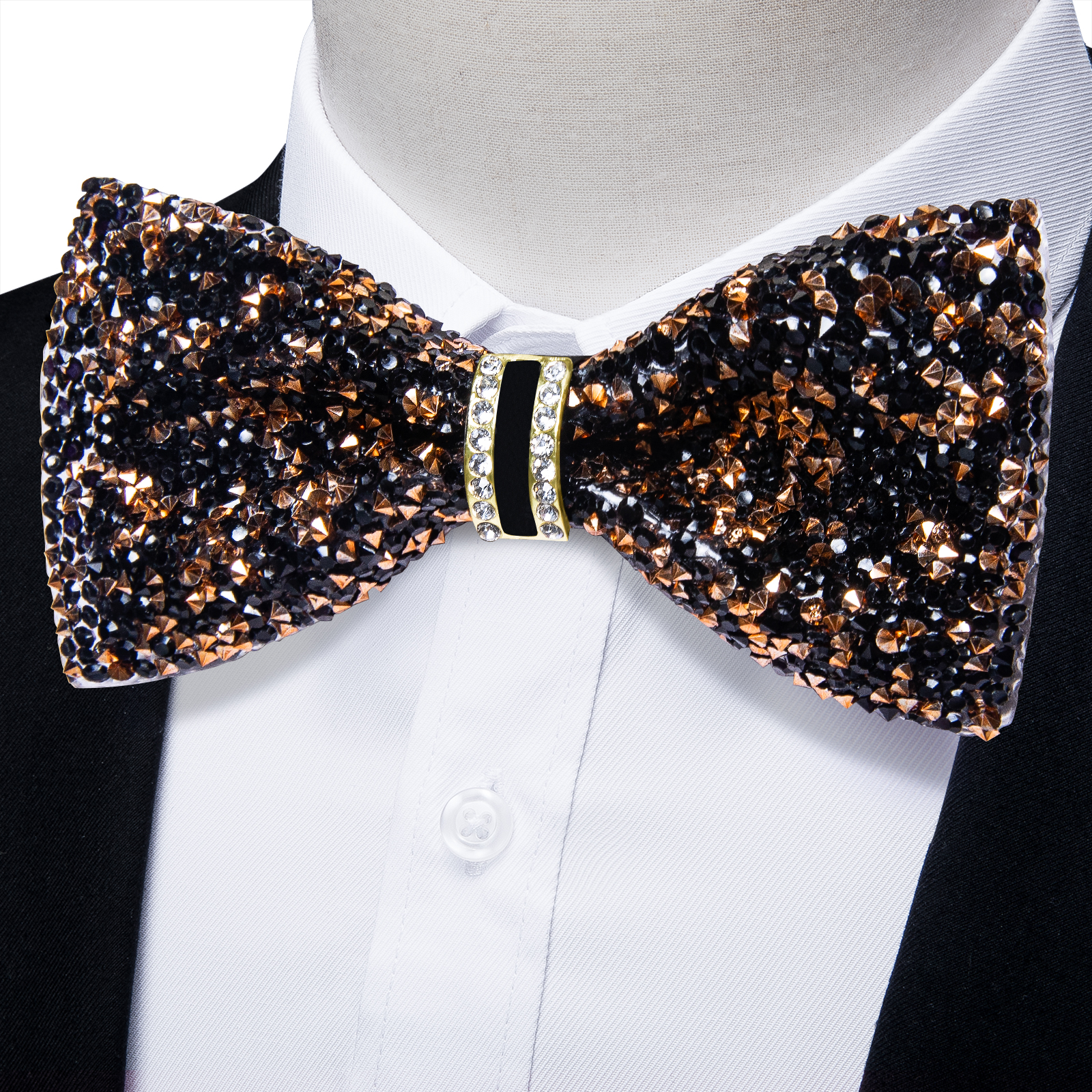 Rhinestone Bow Ties for Men Pre-tied Sequin Bowties Men with Adjustable Length, Jewel Bowknot Wedding Prom Tuxedo Accessories: SKY BLUE