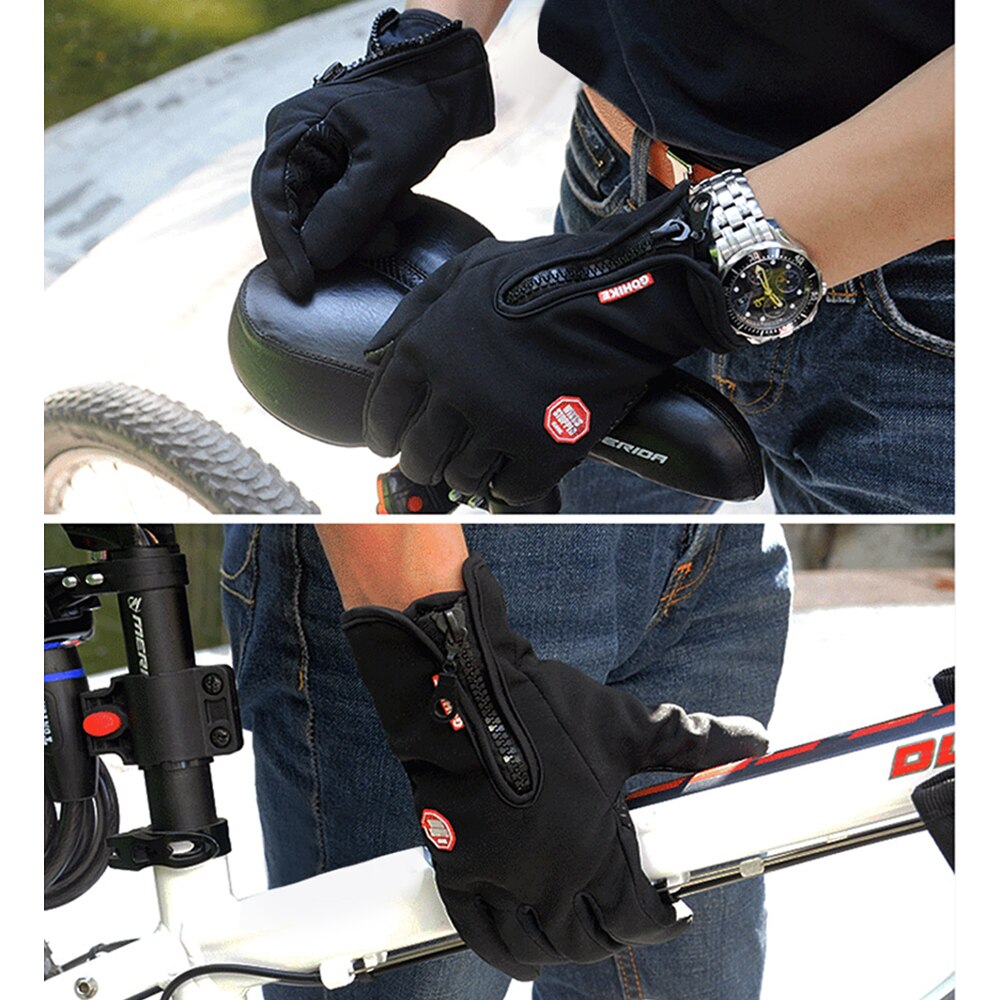 Leepee screen touch motorcykel handskar cykel cykel handskar helfinger vintervarma utomhussporter moto handskar ml xl storlek