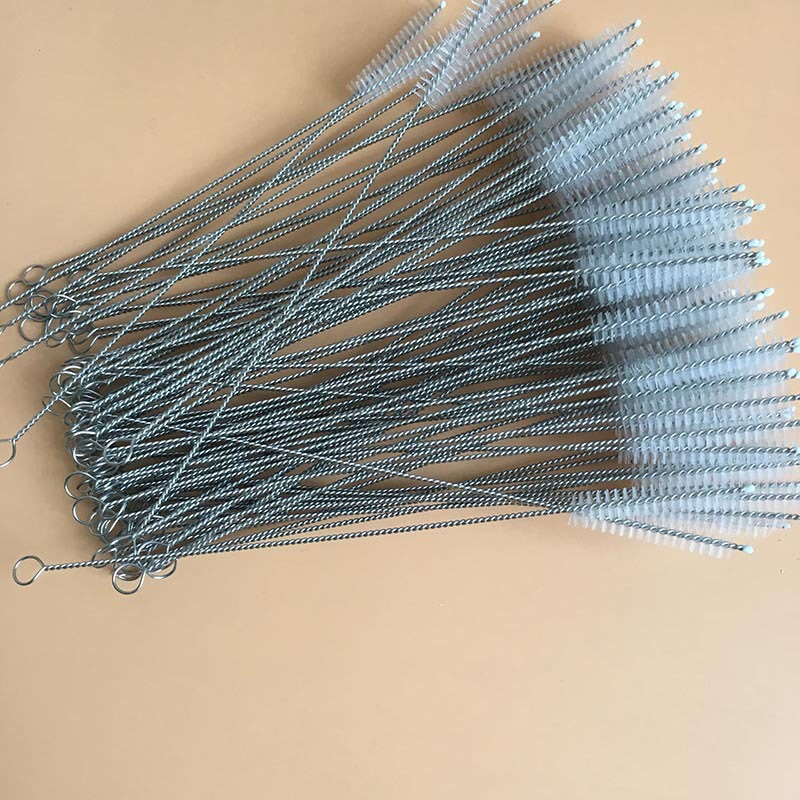 Brosse de nettoyage de paille réutilisable en acier inoxydable , ensemble de brosses douces pour nettoyer les cheveux, 4 pièces/10 pièces