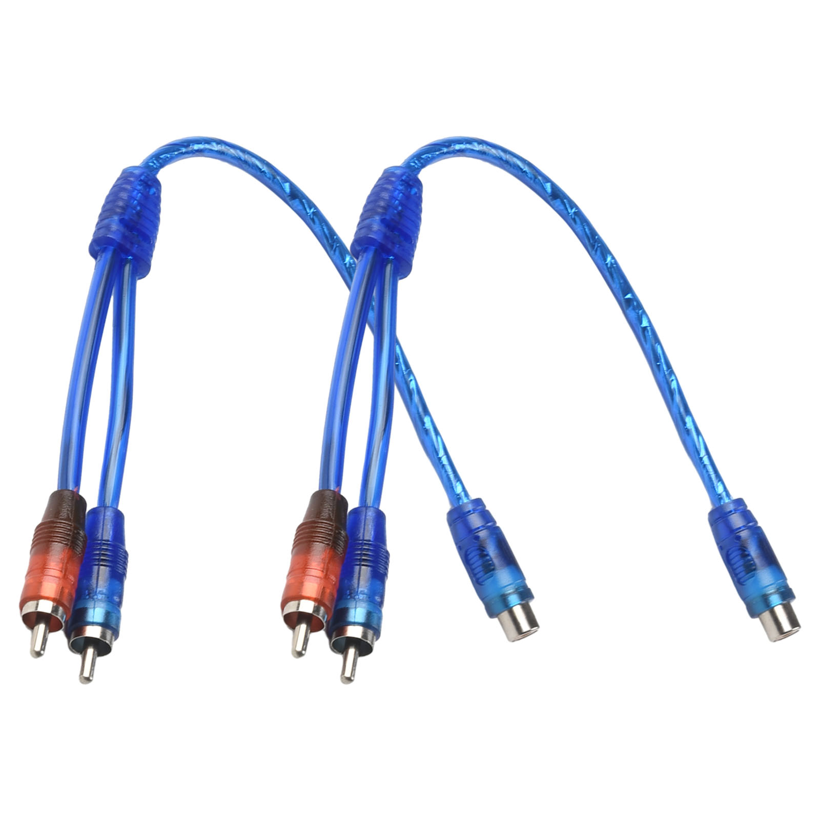 Adaptateur séparateur «Y» câble Audio RCA pour ordinateur, 1 femelle à 2 mâles, câbles de 12 pouces pour Audio domestique, 2 pièces: Default Title