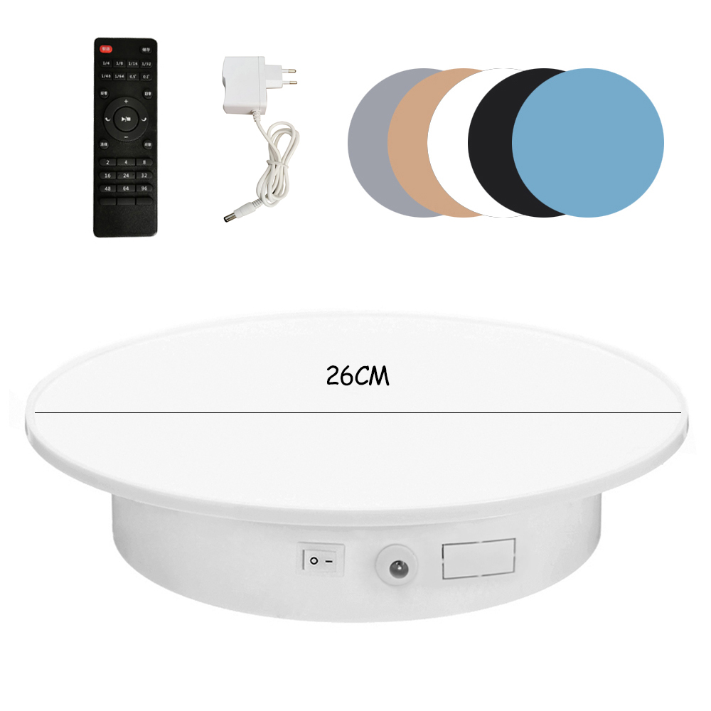 360 grad Elektrische Rotierende Fotografie Rotierenden Drehscheibe Anzeige Steht für Schmuck Produkt Anzeige 3D Scan Pfanne mit PVC