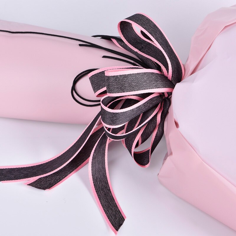 Blomsteremballage bånd tofarvet enkelt vævet bånd streamers blomsterbutik buket emballage blomstret gør-det-selv håndlavede materialer