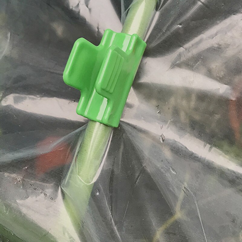 10pcs Plastic Film Clip Greenhouse Frame Pipe Clamps Shade Net Fixed Buckle Clip Garden Supplies for Outter Diameter 11mm Tube