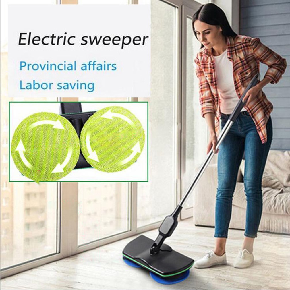 Household Wireless Electric Hand Push Sweeper Microfiber Automatic Mop Machine Rechargeable Cleaning Pad Home Floor Clean Tool