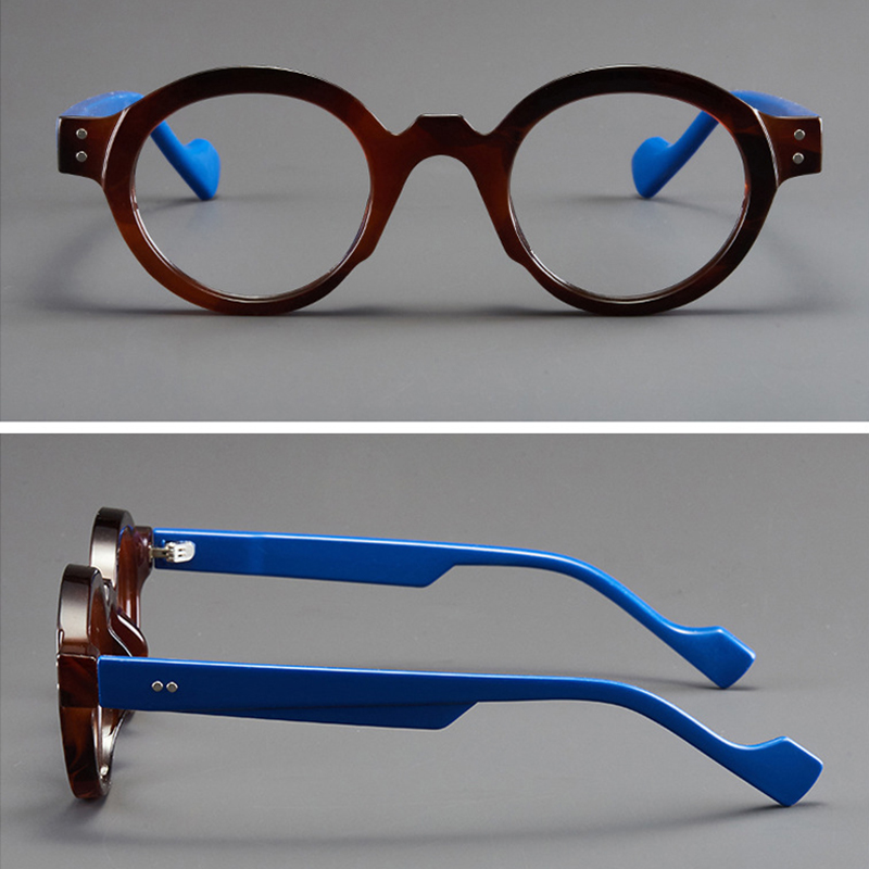 Herr retro läsglasögon anti blått ljus trend ultralätta runda bågar dam presbyopiska glasögon bågar unisex