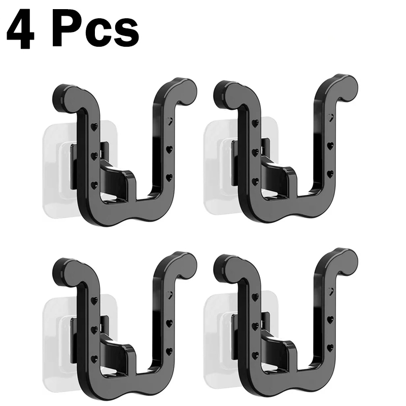 Ganchos para zapatillas de baño, estantes para zapatillas sin perforaciones montados en la pared, estante de almacenamiento autoadhesivo para zapatillas, soporte para colgar zapatos, 2 uds.: Amarillo claro