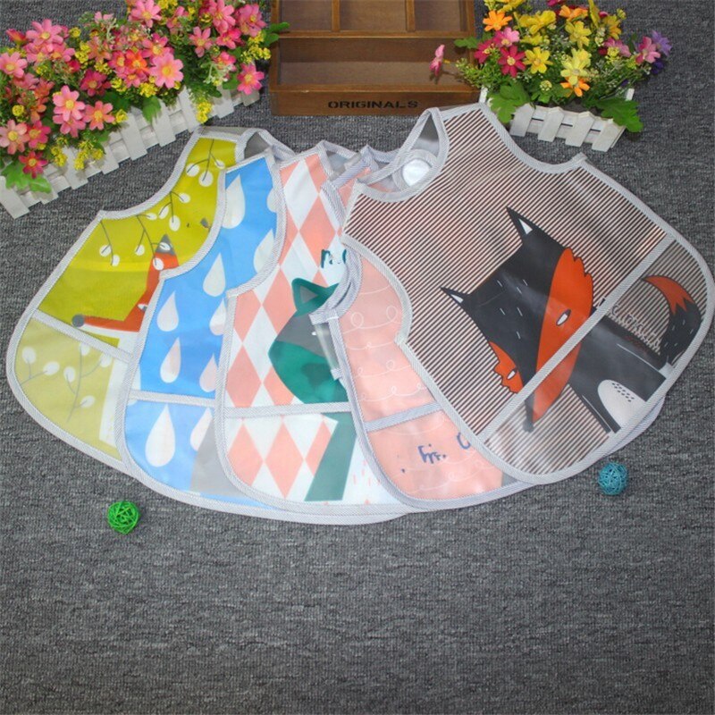 Baby slabbers eva waterdichte voedingsslabbetjes cartoon dierenprint voedingsdoek mouwloos kinder baby schort babador bandana