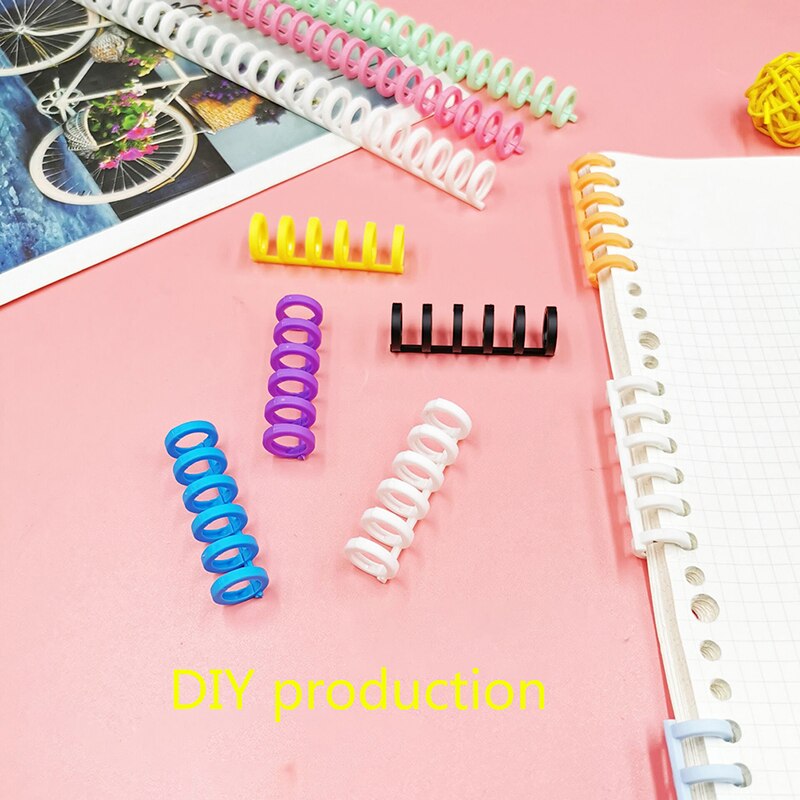 10/12mm 30 otwór koła pierścień luźne liście plastikowy pierścień wiążący dla Kid A4 A5 A6 Notebook Binding klipy papier do majsterkowania Notebook Album