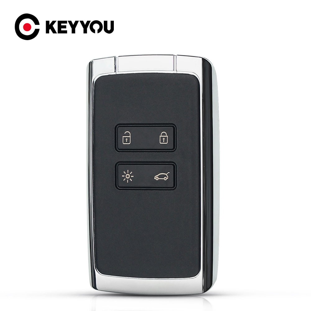 Keyyou Voor Renault Smart Key Case 4 Knoppen Vervanging Auto Afstandsbediening Sleutel Shell Voor Renault Megane 4 Talisman 5 Espace 5 Kadjar