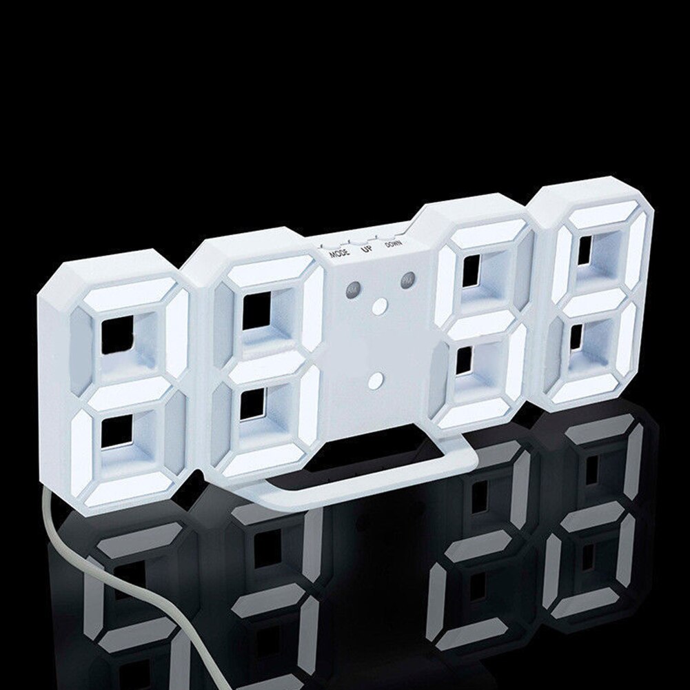 SDYDAY Digital Clock Wall Mount Three Dimensional Decoration Electronic Numerals Wall Clock Home Office