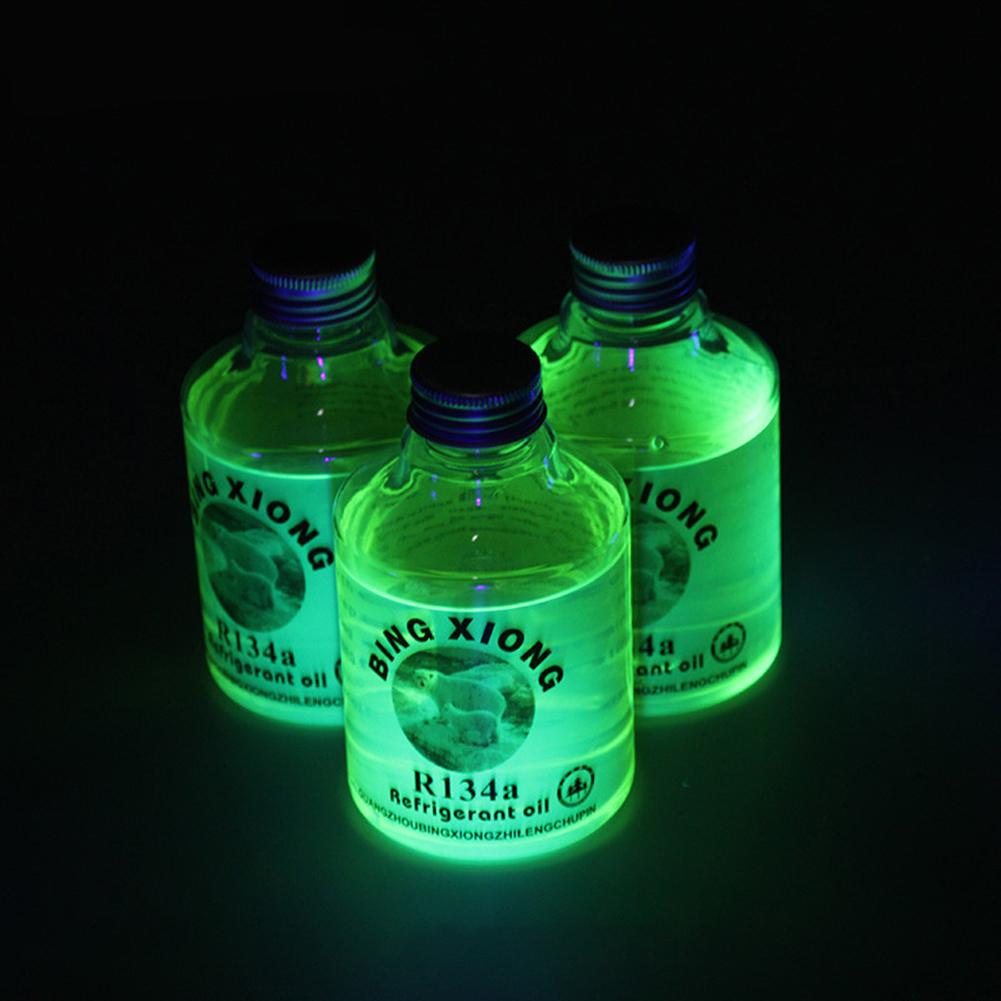 250g universalolje med fluorescerende lekkasjedeteksjon lekkasjetest uv-fargestoff til bilindustrien ac a/c auto luft tilstand rørledning reparasjon