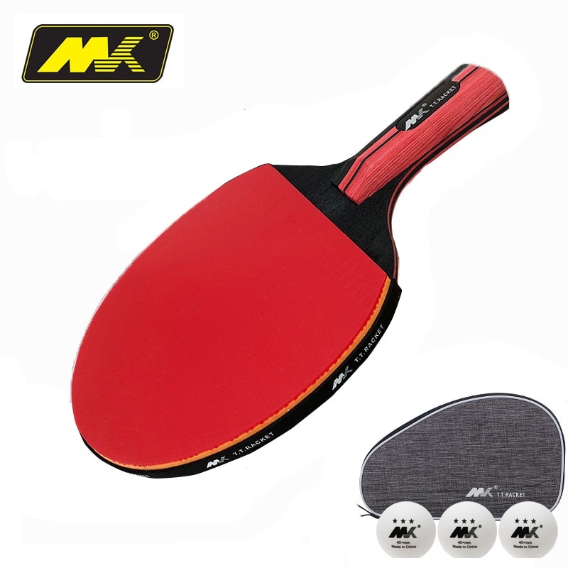 Original 6 stars Table tennis racket Ddouble Pimples-in rubber Ping Pong Racket tenis de mesa table tennis with bag