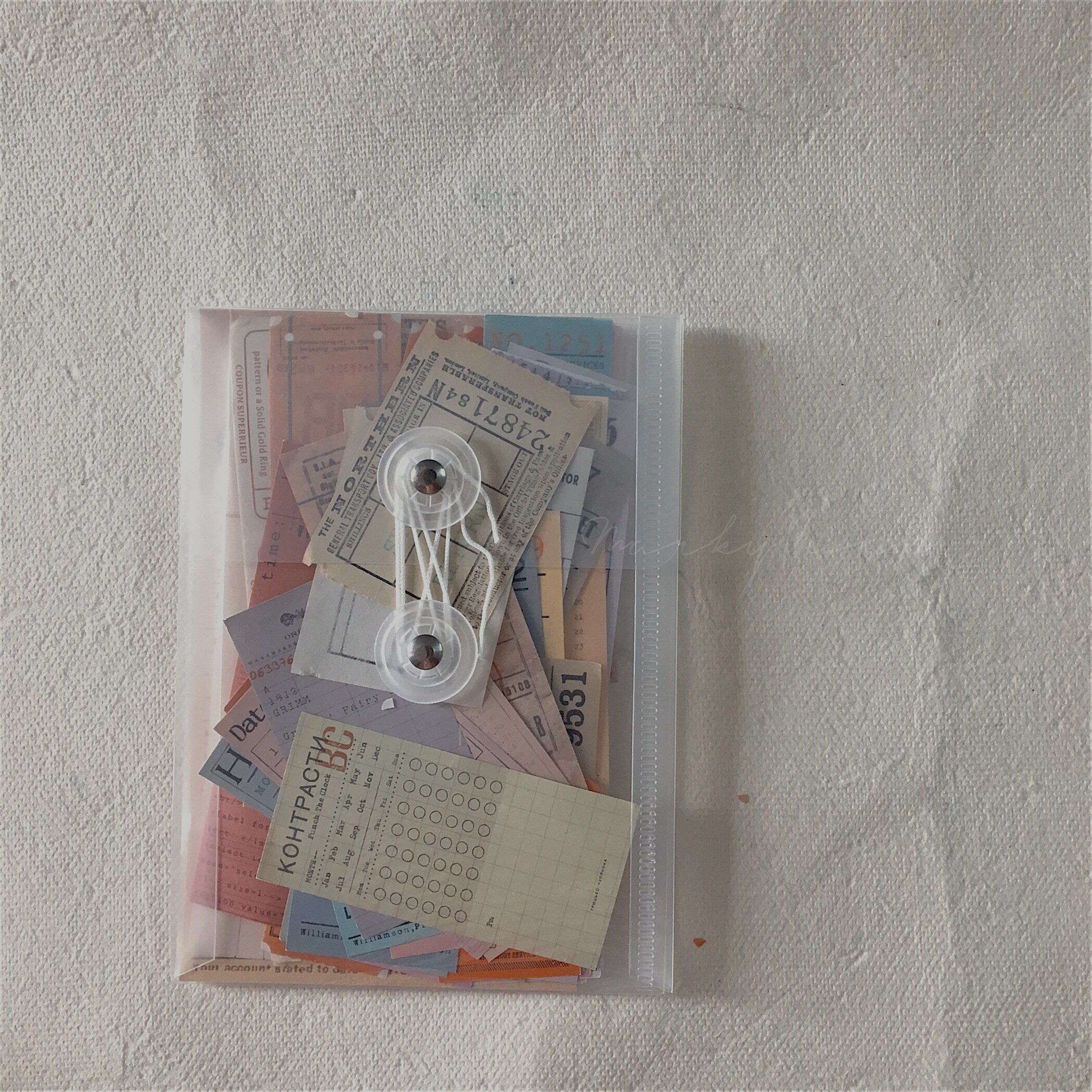 68 Uds Vintage boleto pegatinas Retro recibo Bingo volumen \ Plan diario Scrapbooking Diy etiqueta de la planificación de viajes diario Ablum: Default Title