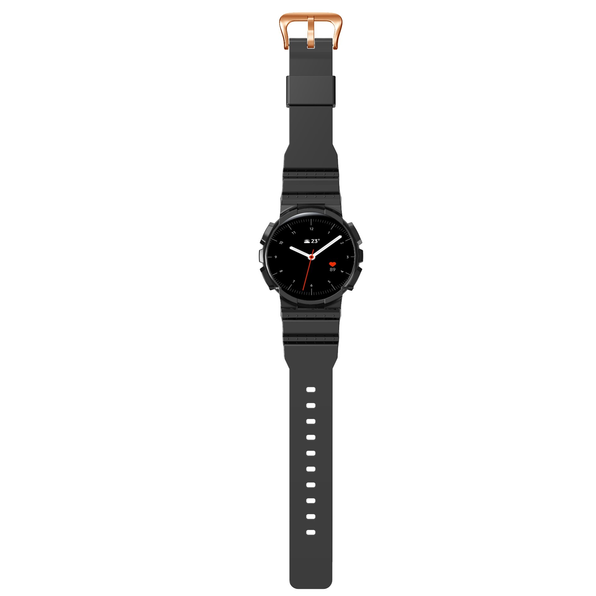 Tpu Horlogeband Voor Samsung Galaxy Actieve 2 40Mm Sport Strap Transparante Band + Case Voor Correa Galaxy Horloge actieve 2 Band: Black