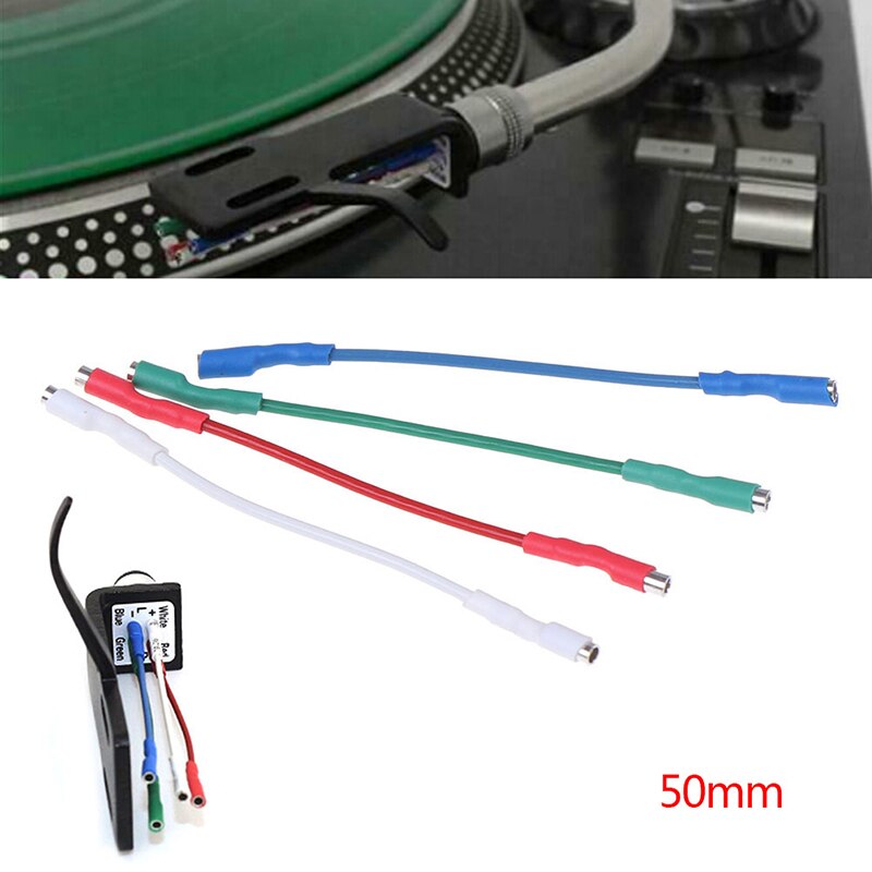 4Pcs/lot 50mm 5N Pure Sliver Leads Header Wire Cable Universal For 1.2-1.3mm Pins Turntable Phono Headshell