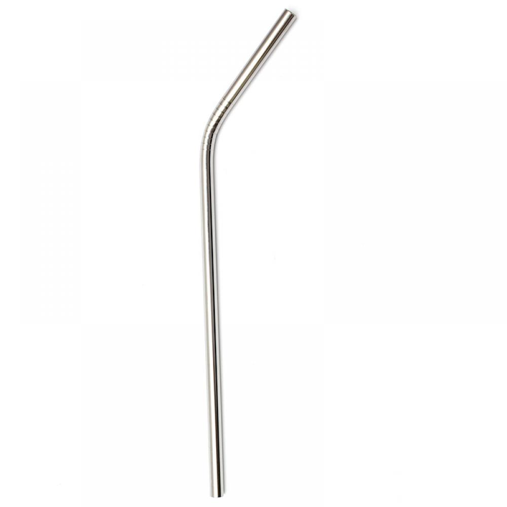 Reusable Food Grade Silicone Straw Outdoor Portable Foldable Drinking Straw With PP Luxury Carrying Case and Cleaning Brush: white